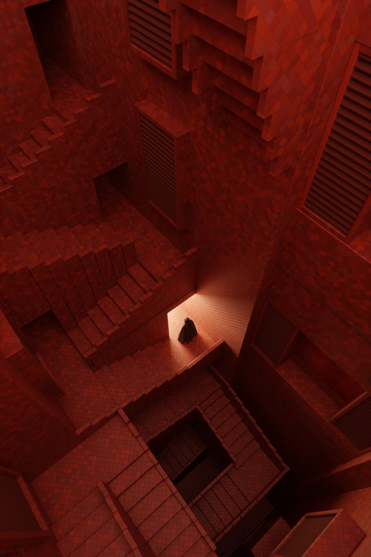 Stairs, looping animation